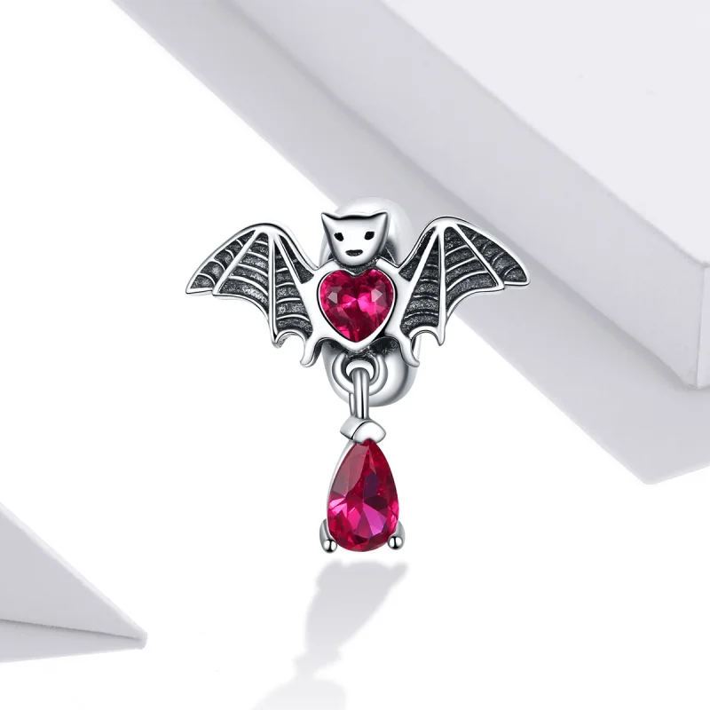 (Bild für) Silberner Fledermaus-Charm im Pandora-Stil - SCC1779 - Ansicht 2