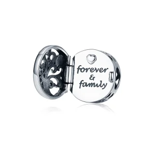 (Bild für) Silberner „Forever & Family“-Charm im Pandora-Stil - SCC1259