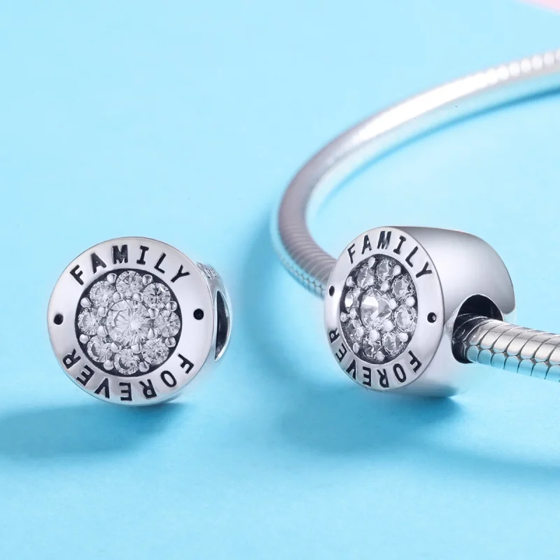 (Bild für) Silberner „Forever Home“-Charm im Pandora-Stil - SCC814 - Ansicht 3