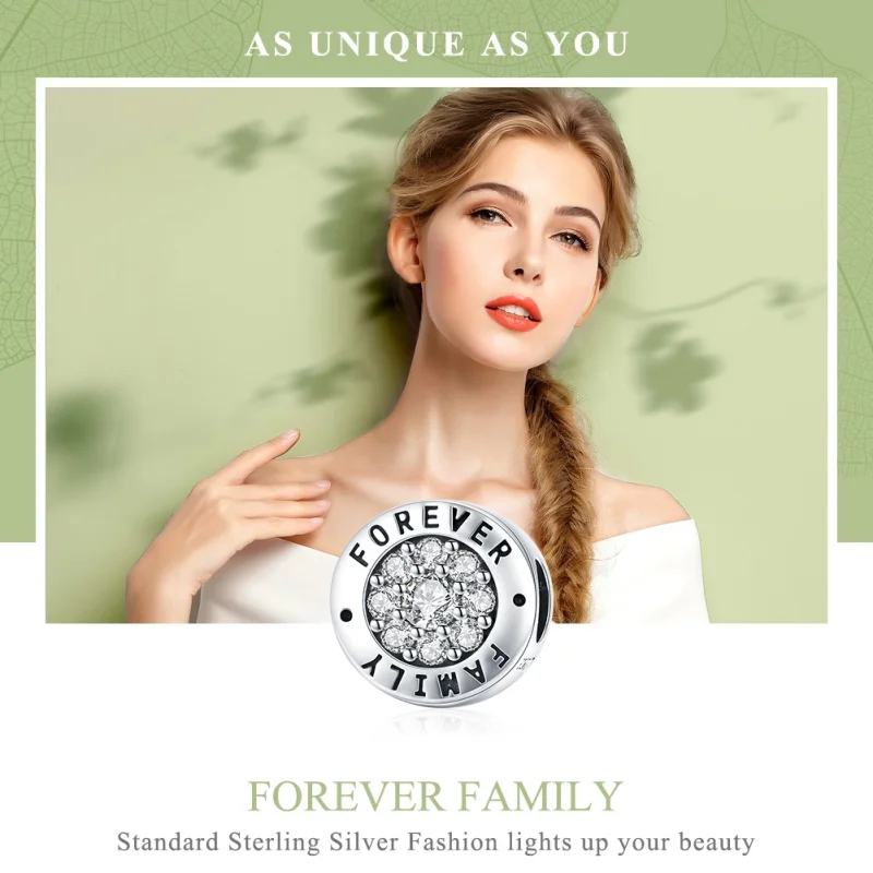 (Bild für) Silberner „Forever Home“-Charm im Pandora-Stil - SCC814 - Ansicht 6