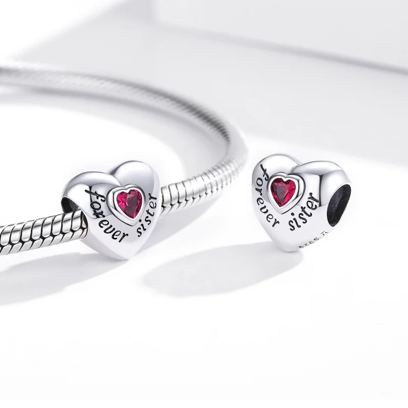 (Bild für) Silberner „Forever Love“-Charm im Pandora-Stil - SCC1835 - Ansicht 4