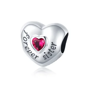 (Bild für) Silberner „Forever Love“-Charm im Pandora-Stil - SCC1835