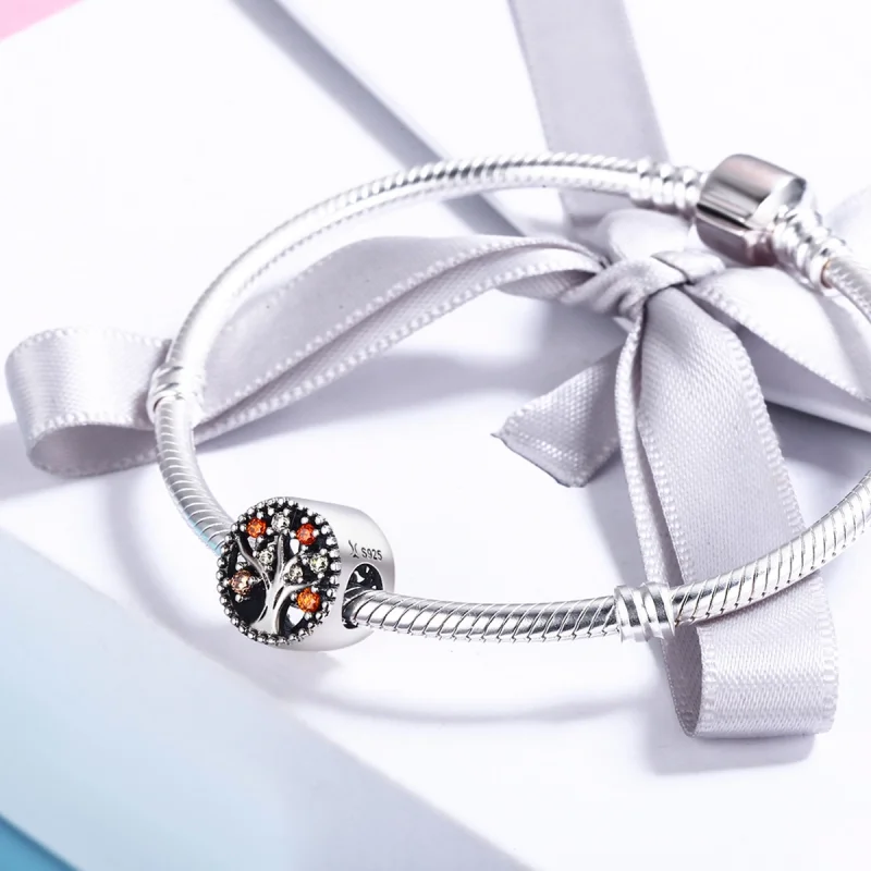 (Bild für) Silberner „Früchte des Herbstes“-Charm im Pandora-Stil - SCC219 - Ansicht 4