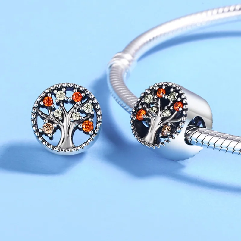 (Bild für) Silberner „Früchte des Herbstes“-Charm im Pandora-Stil - SCC219 - Ansicht 5