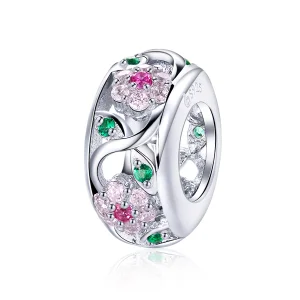 (Bild für) Silberner Frühlings-Charm im Pandora-Stil - BSC039