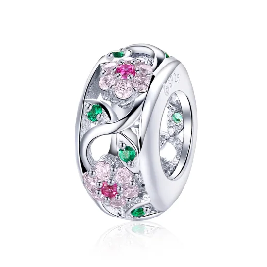 (Bild für) Silberner Frühlings-Charm im Pandora-Stil - BSC039