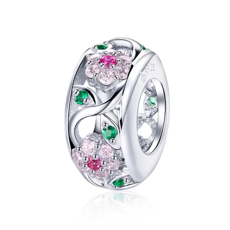 (Bild für) Silberner Frühlings-Charm im Pandora-Stil - BSC039