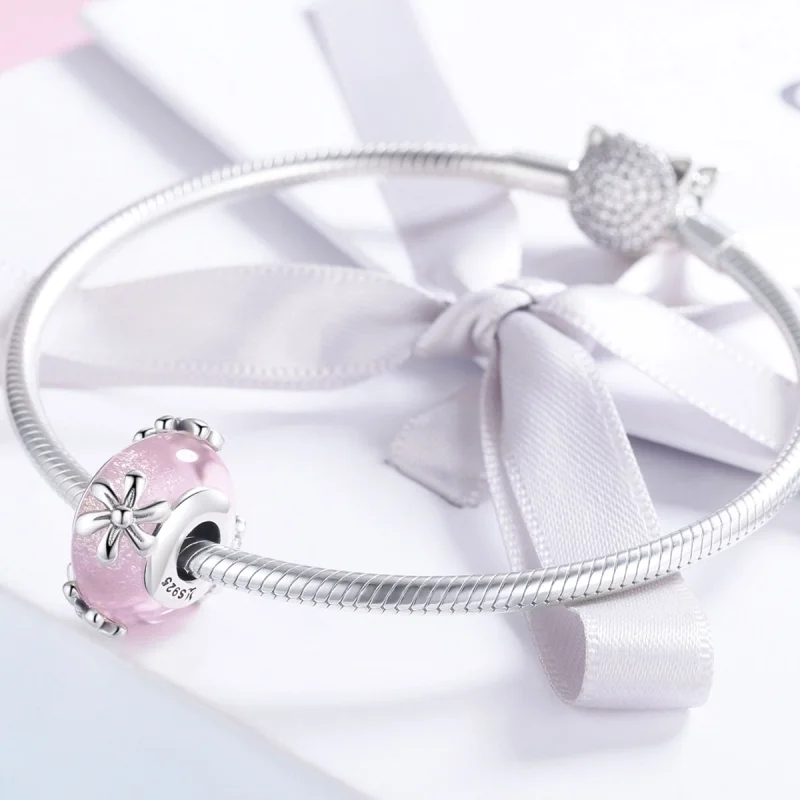 (Bild für) Silberner Frühlingsblumen-Charm im Pandora-Stil - SCC860 - Ansicht 4