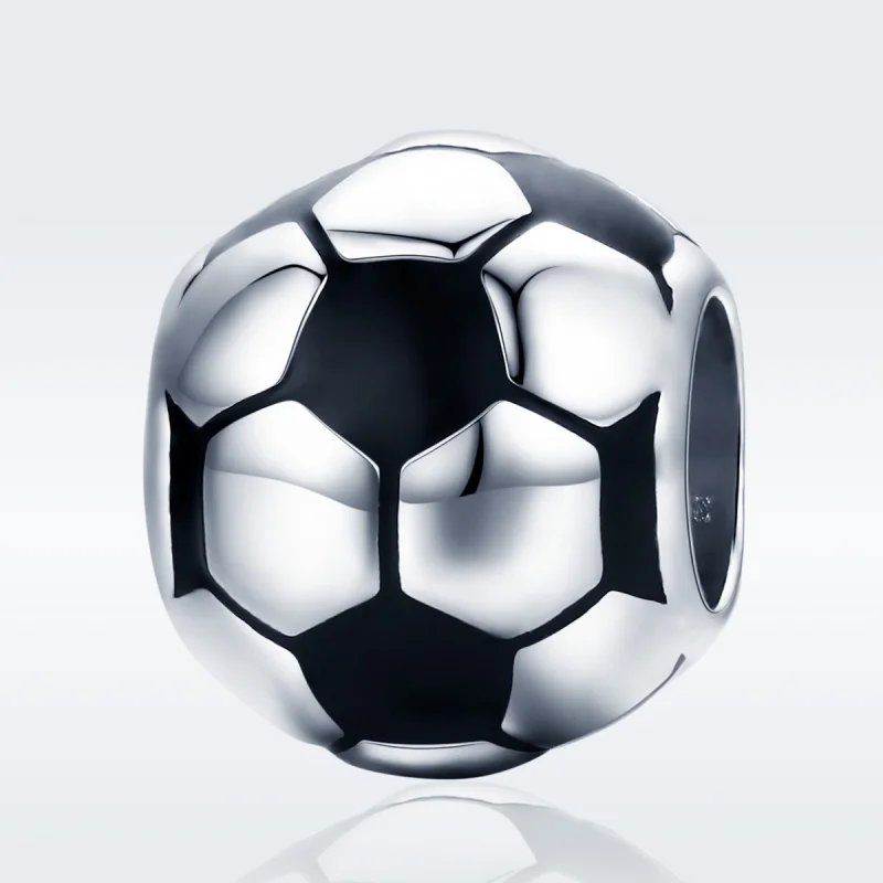 (Bild für) Silberner Fußball-Leidenschafts-Charm im Pandora-Stil - SCC666 - Ansicht 2
