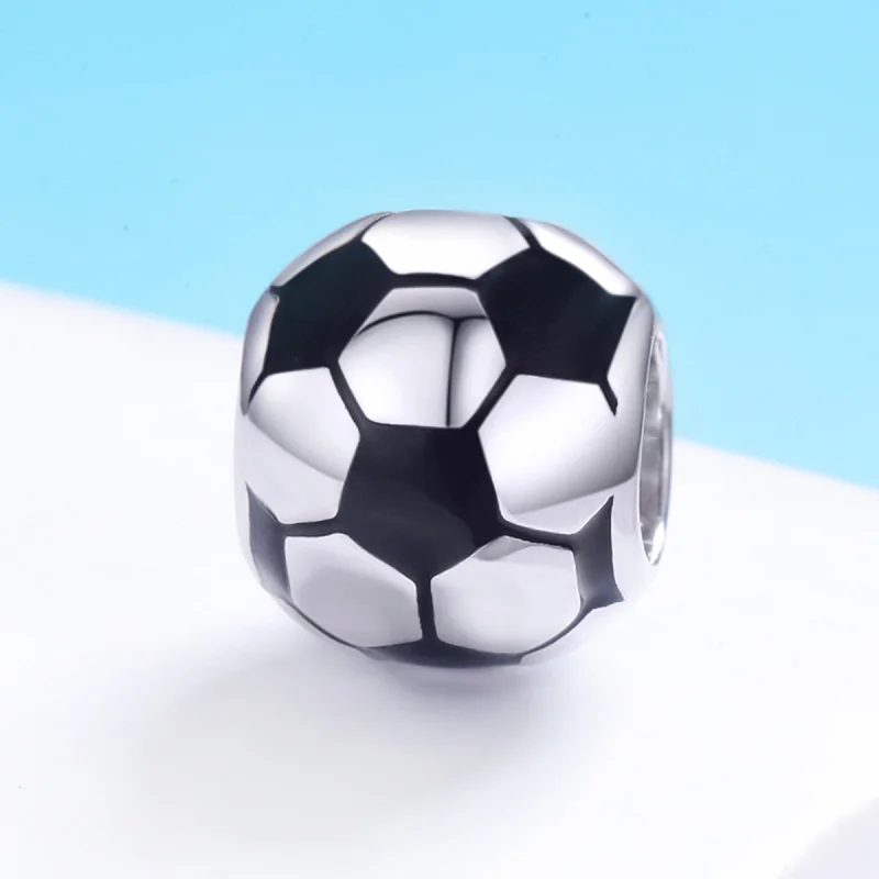 (Bild für) Silberner Fußball-Leidenschafts-Charm im Pandora-Stil - SCC666 - Ansicht 3