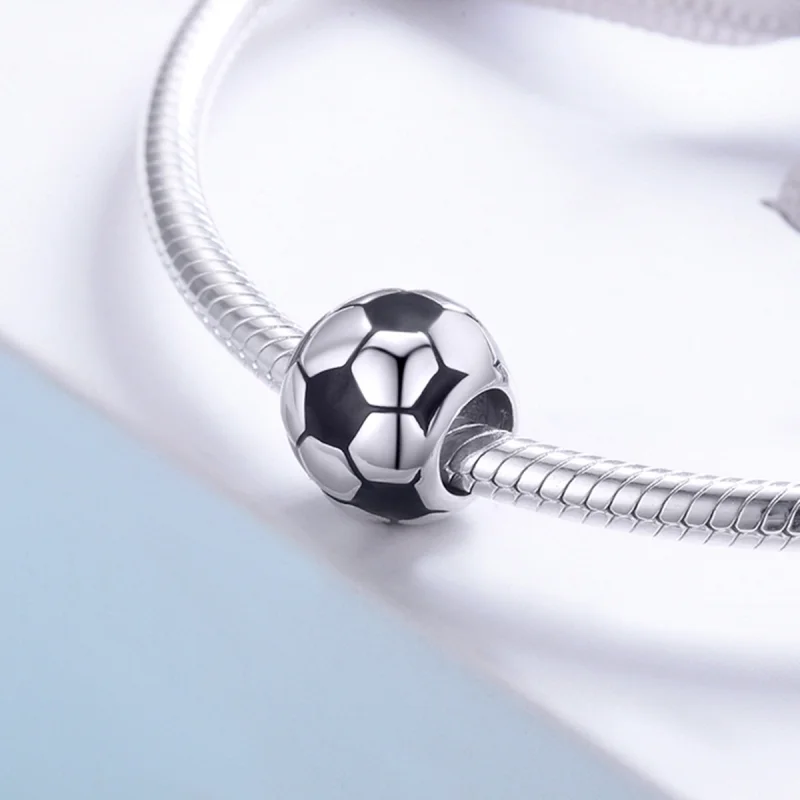 (Bild für) Silberner Fußball-Leidenschafts-Charm im Pandora-Stil - SCC666 - Ansicht 4