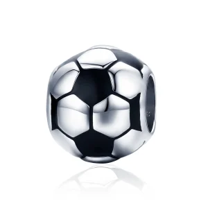 (Bild für) Silberner Fußball-Leidenschafts-Charm im Pandora-Stil - SCC666