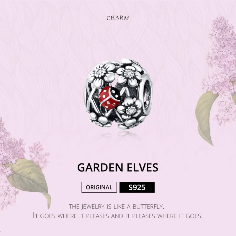 (Bild für) Silberner Gartenelfen-Charm im Pandora-Stil - SCC1641 - Ansicht 6