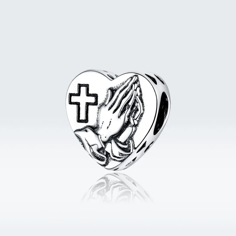 (Bild für) Silberner Glaube-Charm im Pandora-Stil - BSC317 - Ansicht 5