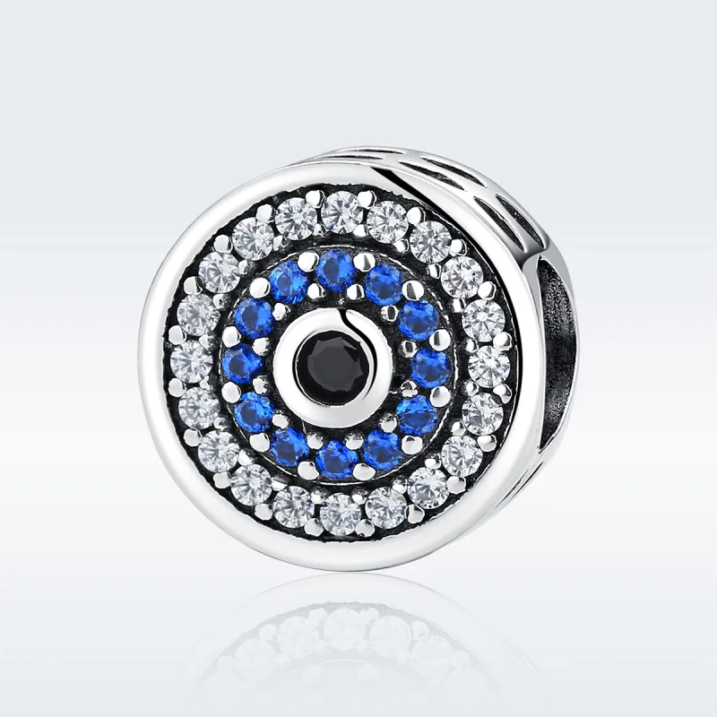 (Bild für) Silberner Glitzer-Augen-Charm im Pandora-Stil - SCC092 - Ansicht 2