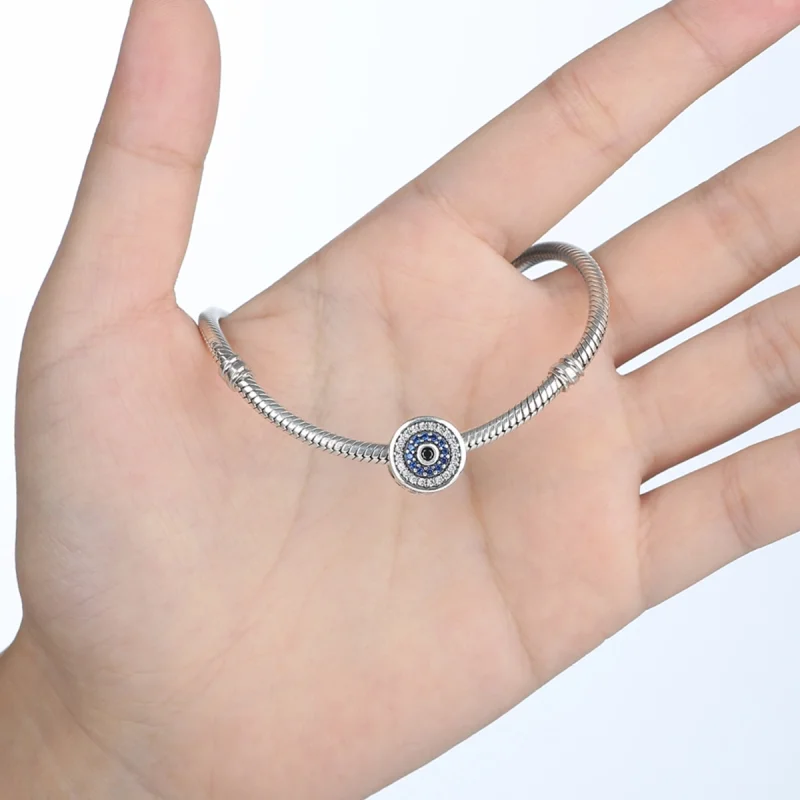 (Bild für) Silberner Glitzer-Augen-Charm im Pandora-Stil - SCC092 - Ansicht 4