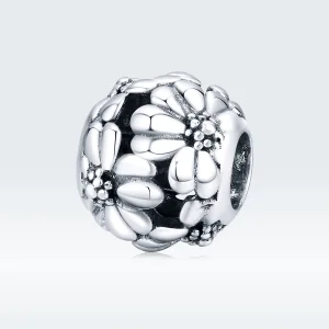 (Bild für) Silberner Gänseblümchen-Charm im Pandora-Stil - SCC1487