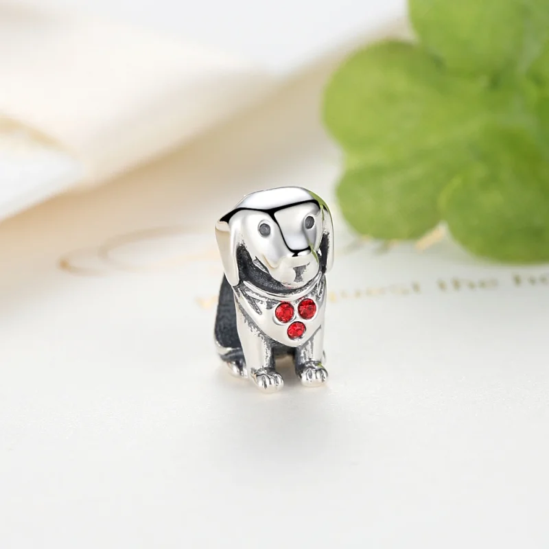(Bild für) Silberner Golden Retriever-Charm im Pandora-Stil - SCC016 - Ansicht 4