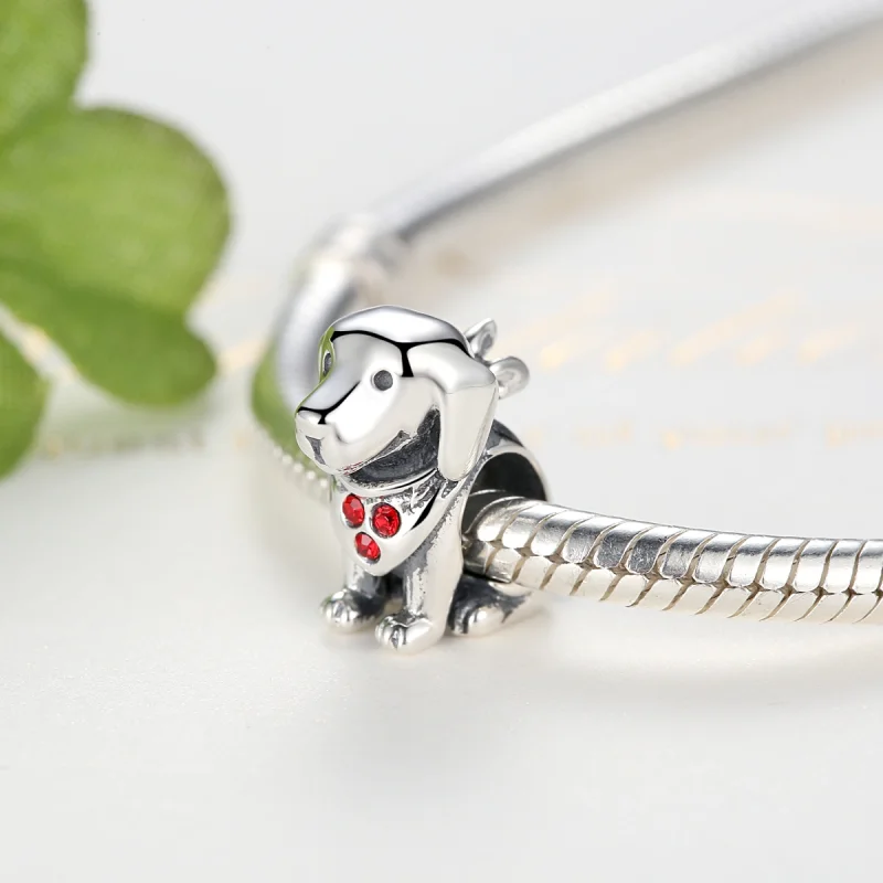 (Bild für) Silberner Golden Retriever-Charm im Pandora-Stil - SCC016 - Ansicht 5