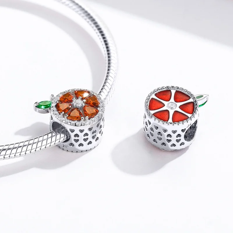 (Bild für) Silberner Grapefruit-Charm im Pandora-Stil - SCC1277 - Ansicht 5