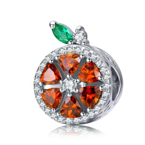 (Bild für) Silberner Grapefruit-Charm im Pandora-Stil - SCC1277