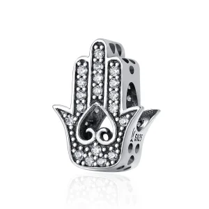 (Bild für) Silberner Hamsa-Charm im Pandora-Stil - SCC225