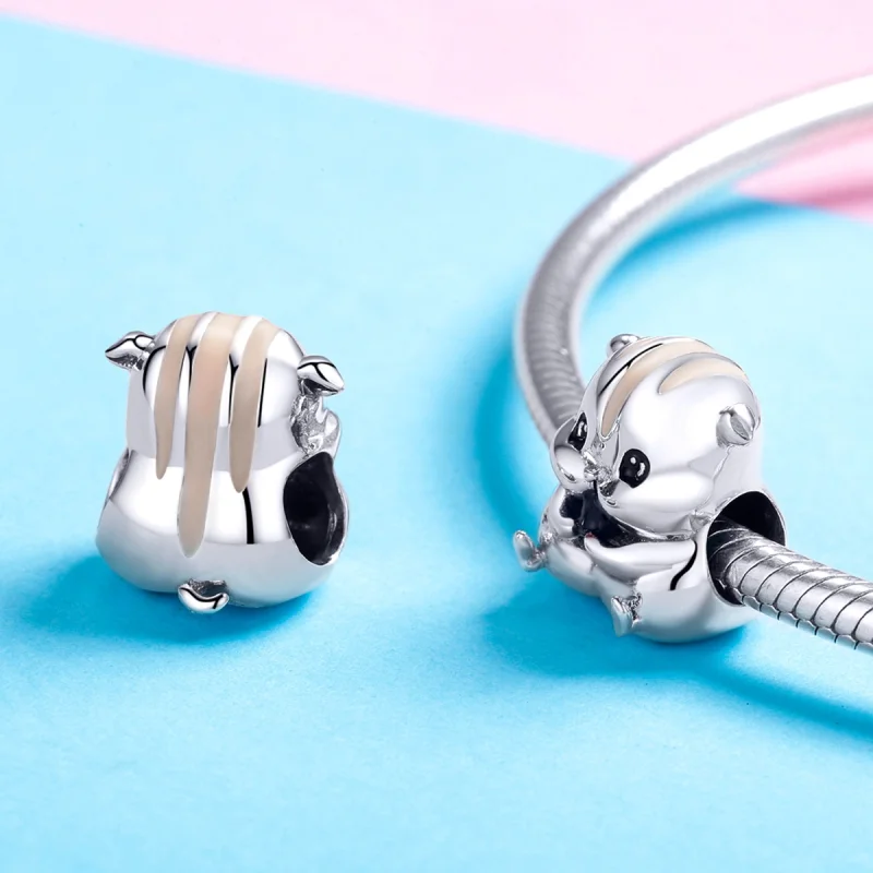 (Bild für) Silberner Hamster-Charm im Pandora-Stil - SCC1133 - Ansicht 3