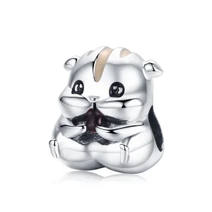 (Bild für) Silberner Hamster-Charm im Pandora-Stil - SCC1133