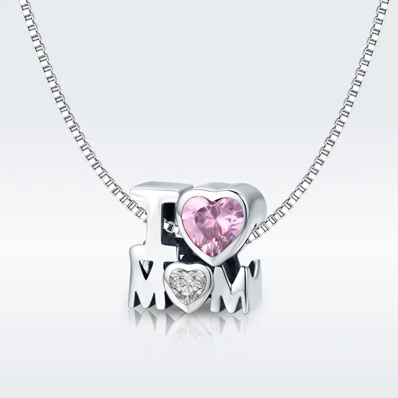 (Bild für) Silberner „I Love Mom“-Charm im Pandora-Stil - SCC579 - Ansicht 2