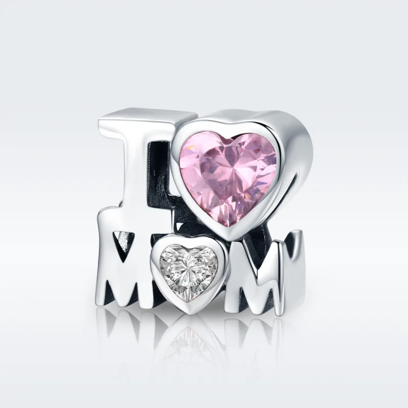 (Bild für) Silberner „I Love Mom“-Charm im Pandora-Stil - SCC579 - Ansicht 3