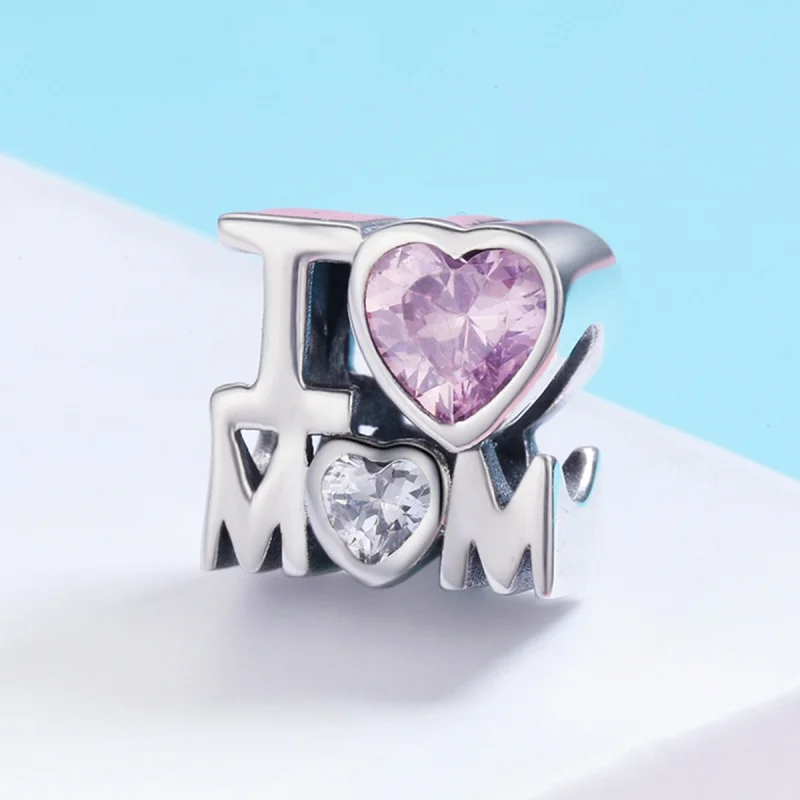 (Bild für) Silberner „I Love Mom“-Charm im Pandora-Stil - SCC579 - Ansicht 4