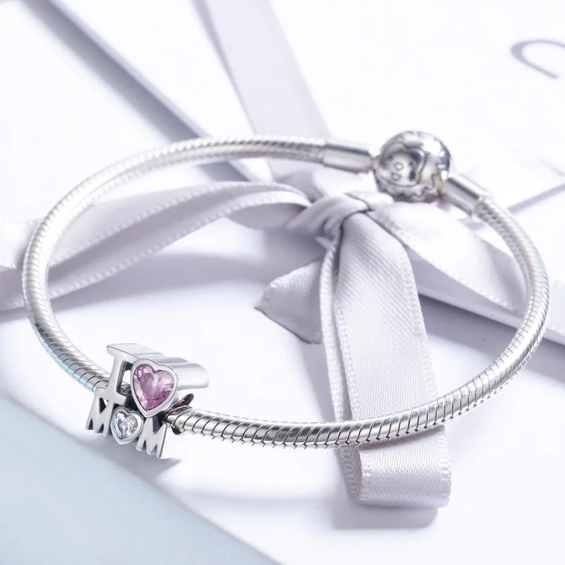 (Bild für) Silberner „I Love Mom“-Charm im Pandora-Stil - SCC579 - Ansicht 6