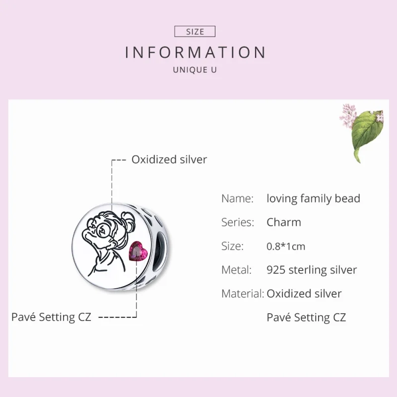 (Bild für) Silberner „I Love You Grandma Gigi“-Charm im Pandora-Stil - SCC1762 - Ansicht 7