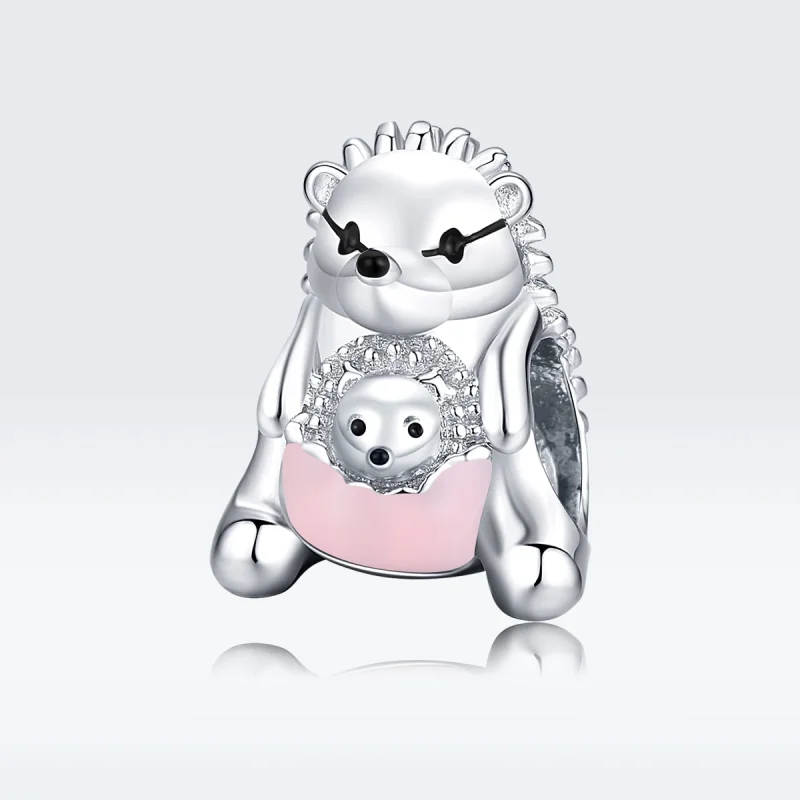 (Bild für) Silberner Igel-Mutter-Kind-Charm im Pandora-Stil - BSC239 - Ansicht 5