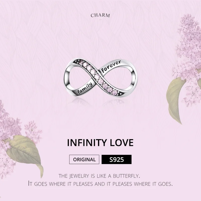 (Bild für) Silberner Infinity-Charm im Pandora-Stil - SCC1146-PK - Ansicht 4