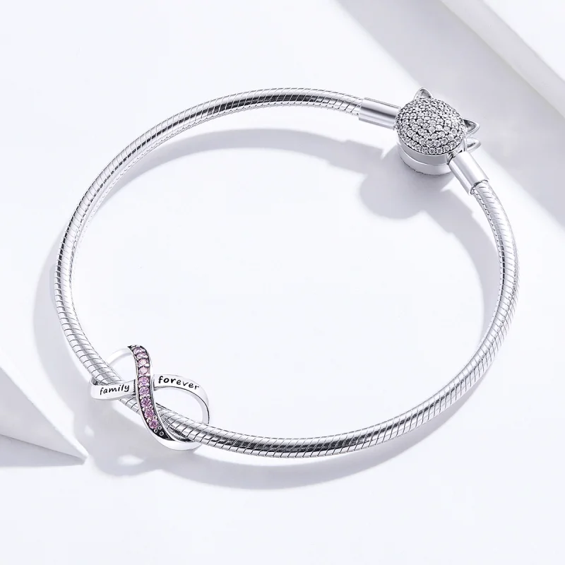 (Bild für) Silberner Infinity-Charm im Pandora-Stil - SCC1146-PK - Ansicht 5