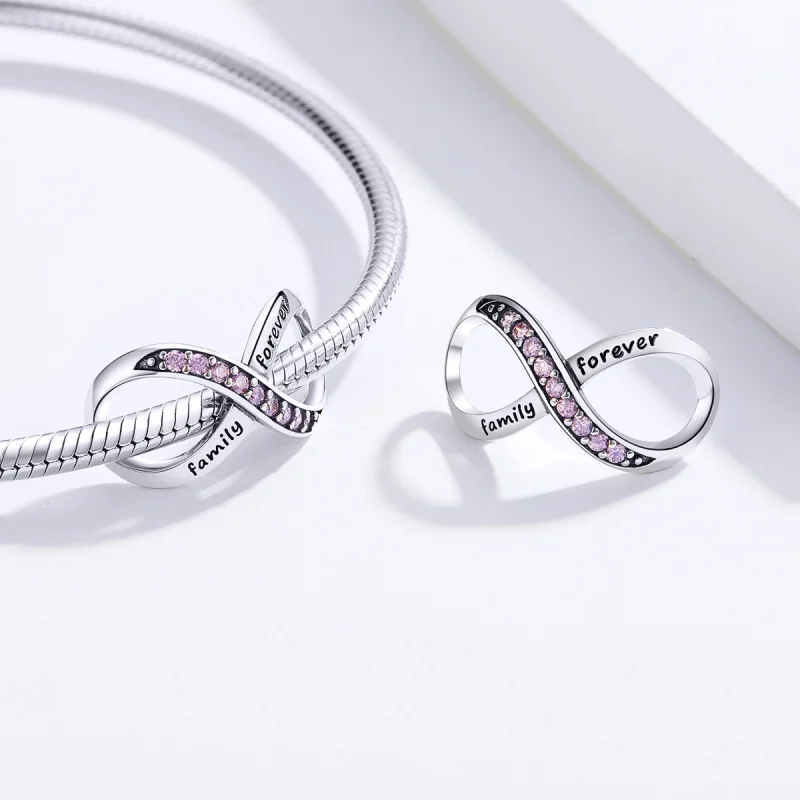 (Bild für) Silberner Infinity-Charm im Pandora-Stil - SCC1146-PK - Ansicht 6