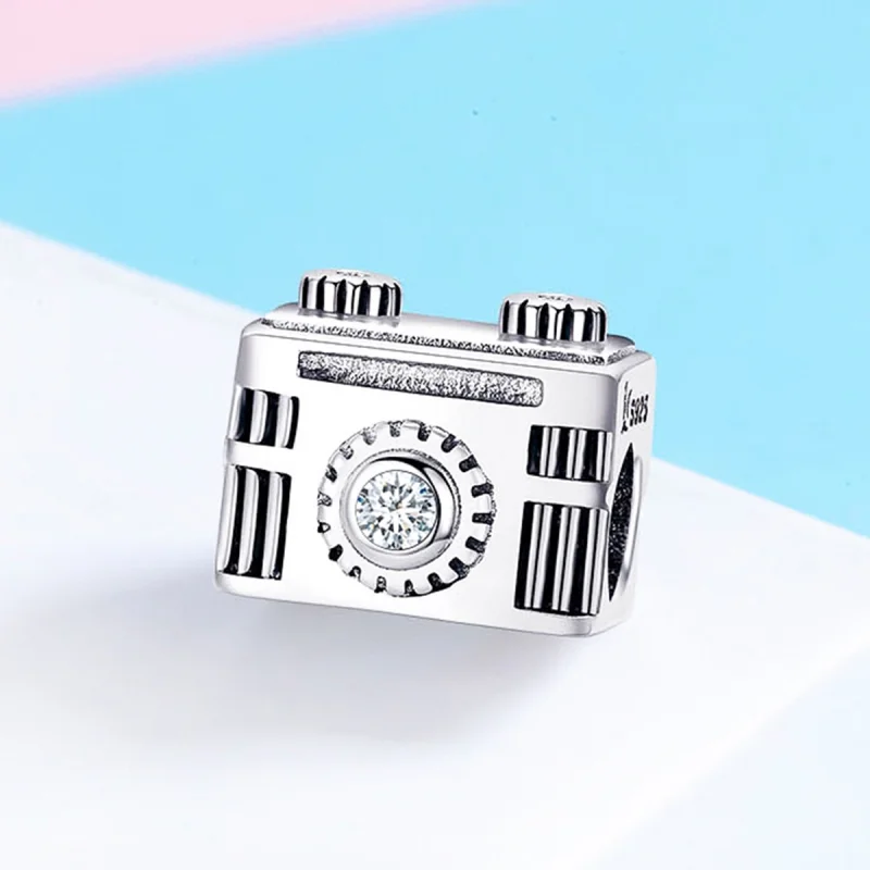 (Bild für) Silberner Kamera-in-Memory-Charm im Pandora-Stil - SCC516 - Ansicht 3