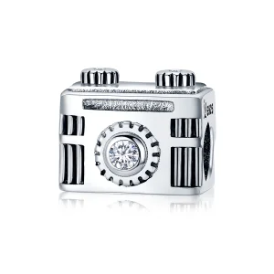 (Bild für) Silberner Kamera-in-Memory-Charm im Pandora-Stil - SCC516