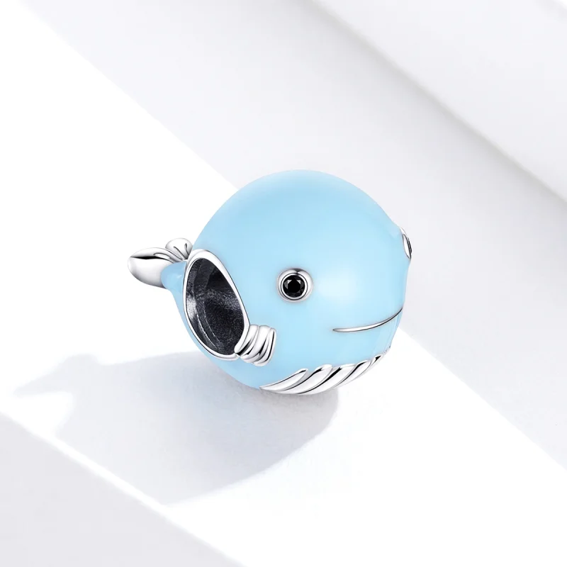 (Bild für) Silberner kleiner Blauwal-Charm im Pandora-Stil - BSC250 - Ansicht 3