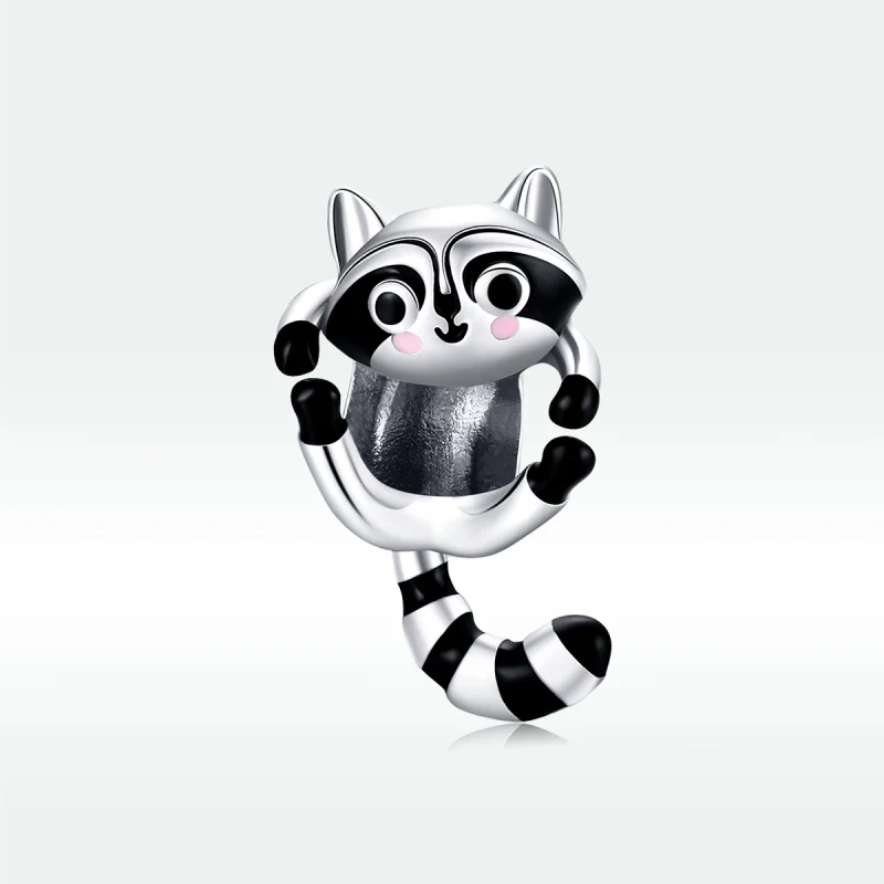 (Bild für) Silberner kleiner Waschbär-Charm im Pandora-Stil - BSC403 - Ansicht 5