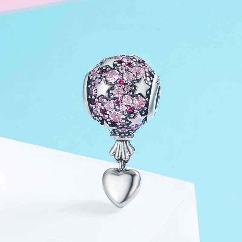 (Bild für) Silberner Konfessionsballon-Charm im Pandora-Stil - SCC517 - Ansicht 3