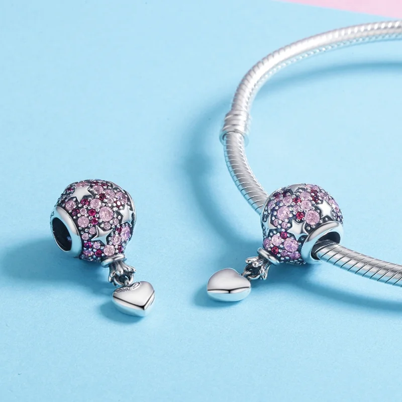 (Bild für) Silberner Konfessionsballon-Charm im Pandora-Stil - SCC517 - Ansicht 5