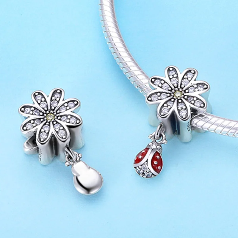 (Bild für) Silberner „Ladybird's Story“-Charm im Pandora-Stil - SCC727 - Ansicht 2