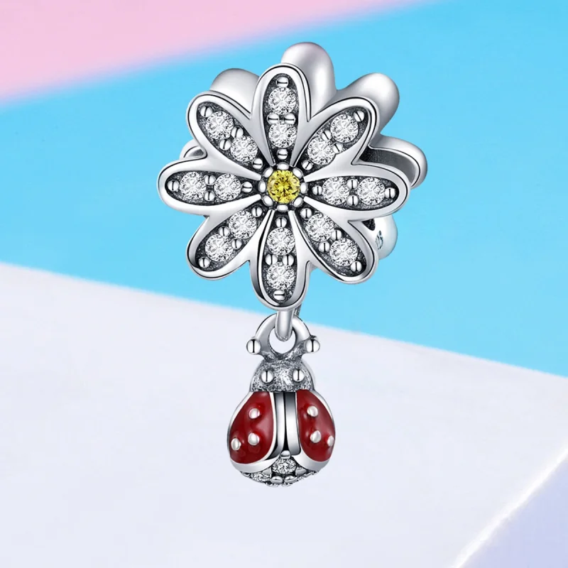 (Bild für) Silberner „Ladybird's Story“-Charm im Pandora-Stil - SCC727 - Ansicht 4