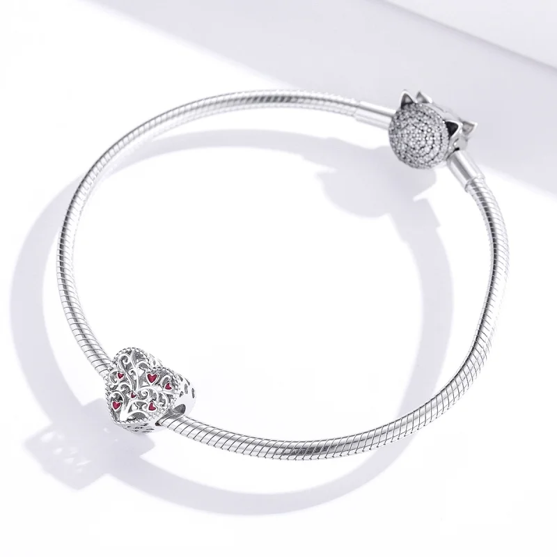 (Bild für) Silberner Lebensbaum-Charm im Pandora-Stil - BSC279 - Ansicht 3