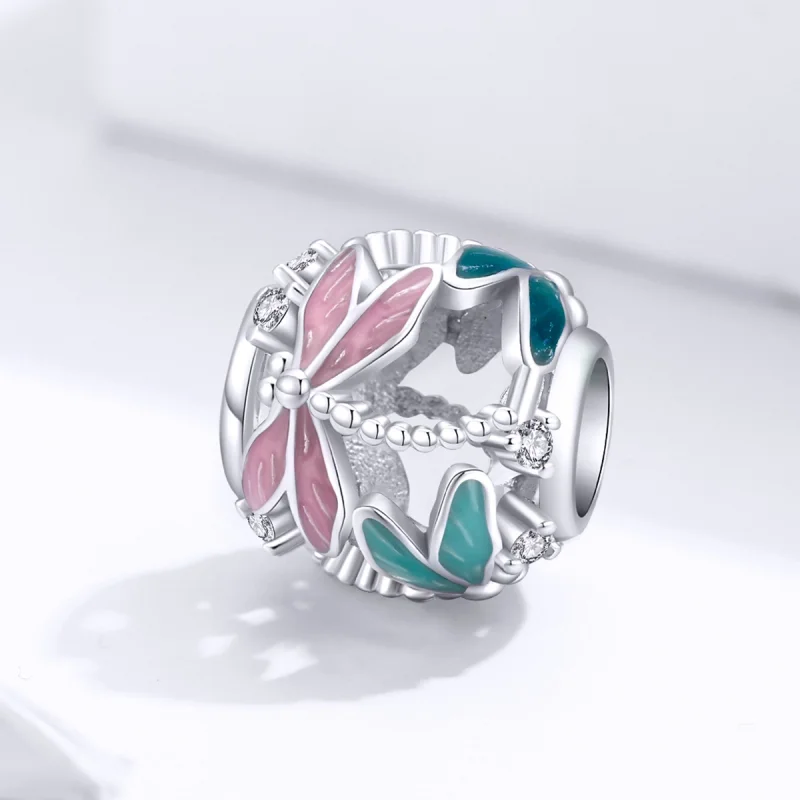 (Bild für) Silberner Libellen-Charm im Pandora-Stil - BSC198 - Ansicht 2