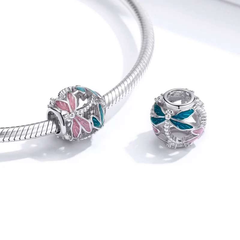 (Bild für) Silberner Libellen-Charm im Pandora-Stil - BSC198 - Ansicht 4