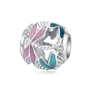 (Bild für) Silberner Libellen-Charm im Pandora-Stil - BSC198