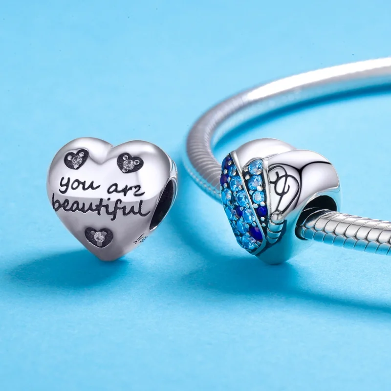 (Bild für) Silberner Liebes-Schmetterlings-Charm im Pandora-Stil - SCC653 - Ansicht 5